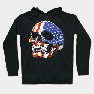 American skull patriotic Hoodie